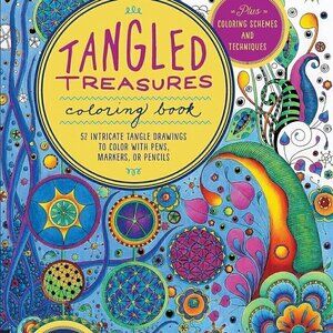 Tangled Treasures Coloring Book: 52 Intricate Tangle Drawings to‎ Color